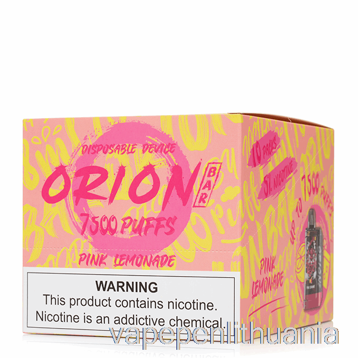 [10 Pakuočių] Pamestas Vape Orion Bar 7500 Vienkartinis Vape Skystis